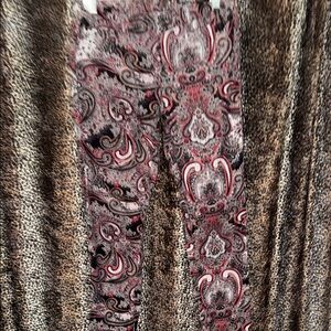 Club Monaco Paisley Skinny Jeans - Red, Black, and White